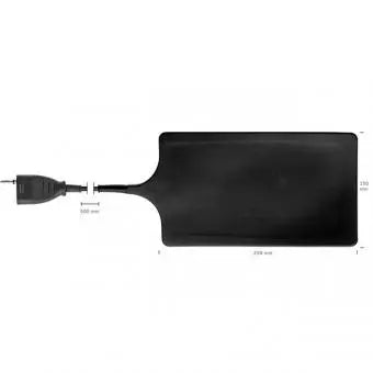 193-008 Rubber return plate, adults, 250 x 150 mm, for Erbe, BOWA