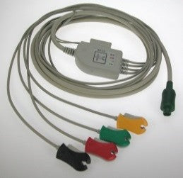 2.400172 Patient cable "6 in 4" IEC, clip type, SCHILLER