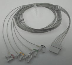 2.400216 5-wire patient cable IEC 3m clip type, LCX, SCHILLER