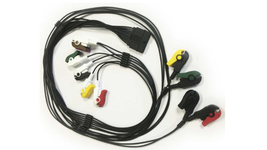 2.400228 10-wire patient cable, clip type, IEC, SCHILLER
