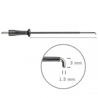 510-112 Keying electrode, arthroscopy, 90 ° angled, 3 x 1.5 mm, BOWA