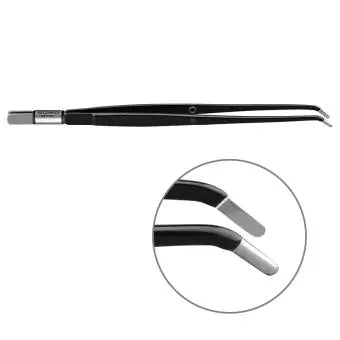 605-007 Bipolar forceps, angled, 195 mm, 8 mm x 2 mm, BOWA