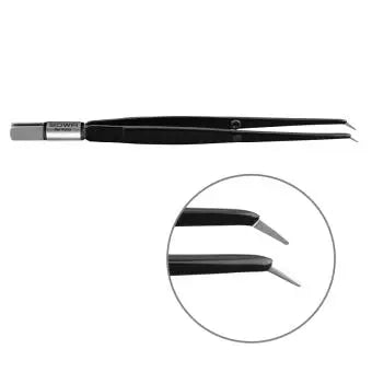 605-013 Bipolar forceps, angled, 160 mm, 6 mm x 0.5 mm, BOWA