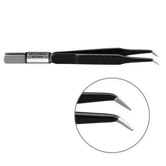 605-021 Bipolar forceps, angled, 110 mm, 6 mm x 0.5 mm, BOWA