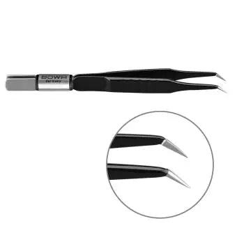 605-023 Bipolar forceps, angled, 110 mm, 6 mm x needle, BOWA