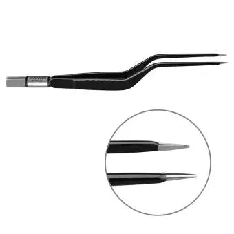 605-033 Bipolar forceps, bayonet, 165 mm, 6 mm x 0.5 mm, BOWA