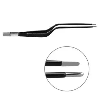 605-034 Bipolar forceps, bayonet, 195 mm, 8 mm x 2 mm, BOWA