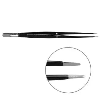 605-040 Bipolar forceps, straight, 195 mm, 8 mm x 1 mm, BOWA