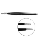 605-057 Bipolar forceps, straight, 195 mm, 8 mm x 2 mm, square riffle, BOWA