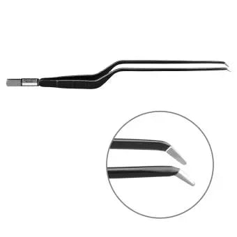 605-063 Bipolar forceps, bayonet, angled, 220 mm, 6 mm x 1 mm, BOWA