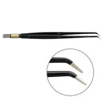 607-001 Bipolar forceps, NON-Stick-Gold, angled, 195 mm, 8 mm x 1 mm, BOWA