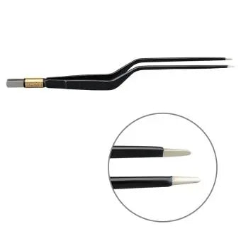607-002 Bipolar forceps, NON-Stick-Gold, bayonet, 195 mm, 6 mm x 1 mm, BOWA