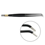 607-007 Bipolar forceps, NON-Stick-Gold, angled, 195 mm, 8 mm x 2 mm, BOWA
