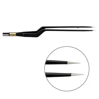 607-103 Bipolar forceps, NON-Stick-Gold, bayonet, 220 mm, 0.3 mm, BOWA