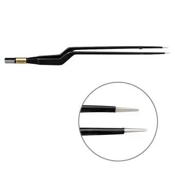 607-113 Bipolar forceps, NON-Stick-Gold, bayonet, 240 mm, 1 mm, BOWA