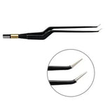 607-120 Bipolar forceps, NON-Stick-Gold, bayonet, angled up, 200 mm, 1 mm, BOWA