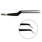 607-122 Bipolar forceps, NON-Stick-Gold, bayonet, angled down, 200 mm, 1 mm, BOWA