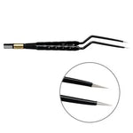 607-141 Bipolar forceps, NON-Stick-Gold, round handle, bayonet, 200 mm, 0.3 mm, BOWA