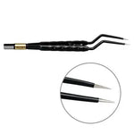 607-145 Bipolar forceps, NON-Stick-Gold, round handle, bayonet, 180 mm, 0.6 mm, BOWA