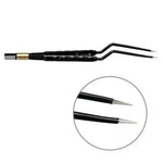 607-146 Bipolar forceps, NON-Stick-Gold, round handle, bayonet, 200 mm, 0.6 mm, BOWA