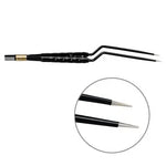 607-147 Bipolar forceps, NON-Stick-Gold, round handle, bayonet, 225 mm, 0.6 mm, BOWA
