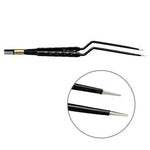 607-152 Bipolar forceps, NON-Stick-Gold, round handle, bayonet, 225 mm, 1 mm, BOWA