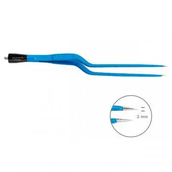 610-016 Monopolar forceps, bayonet, 195 mm, 8 mm x 2 mm, BOWA