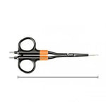 795-145 BiZZER, bipolar scissors, 145 mm, curved, needle tip, BOWA