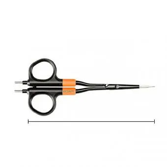 795-145 BiZZER, bipolar scissors, 145 mm, curved, needle tip, BOWA