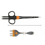 795-580 BiZZER, bip. scissors, 180 mm, curved, needle tip, COMFORT, cable 4.5m, BOWA