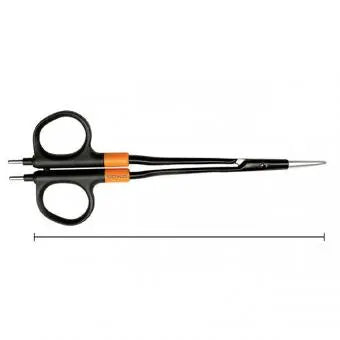 797-180 BiZZER, bipolar scissors, 180 mm, curved, slight, BOWA