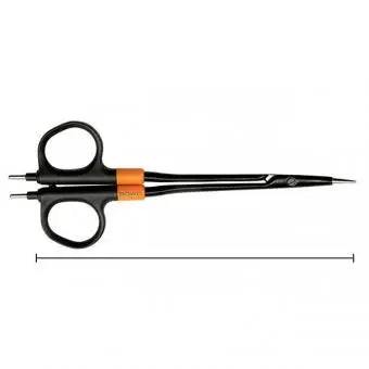798-180 BiZZER, bipolar scissors, 180 mm, curved, fine, BOWA