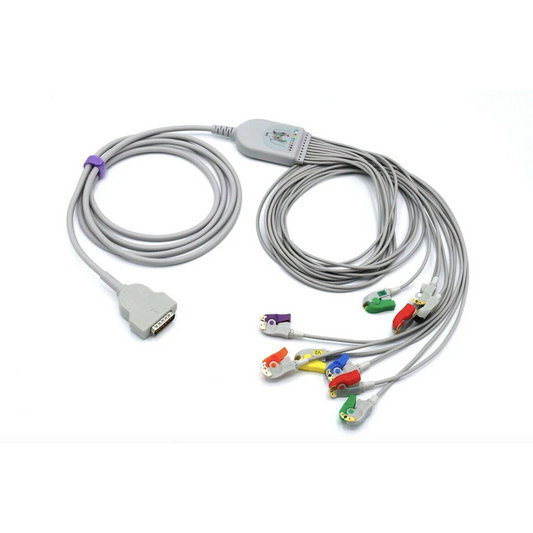 AMA-5003-1205-FBM GE MAC 600/800 12 Leads EKG Cable AHA, GE