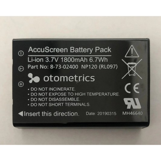 8-73-02400 Battery Li-ion 3.4V 1800mAh 6.7Wh, AccuScreen, Otometrics