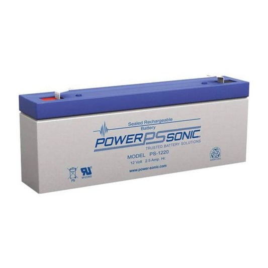 1200202602 Power Sonic PS-1220 12V DC Lead Acid Rechargeable Battery, Mortara